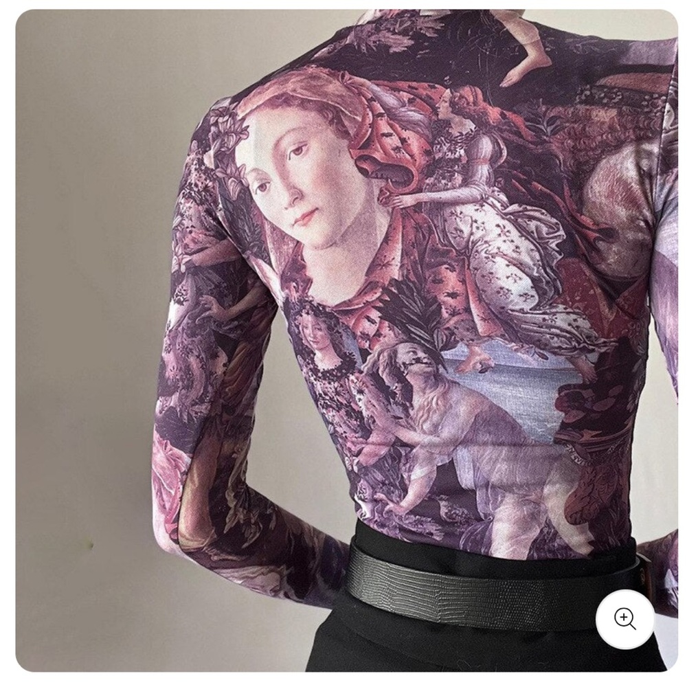 Galartsy Primavera Botticelli Mock Neck Top - Picture 2 of 4